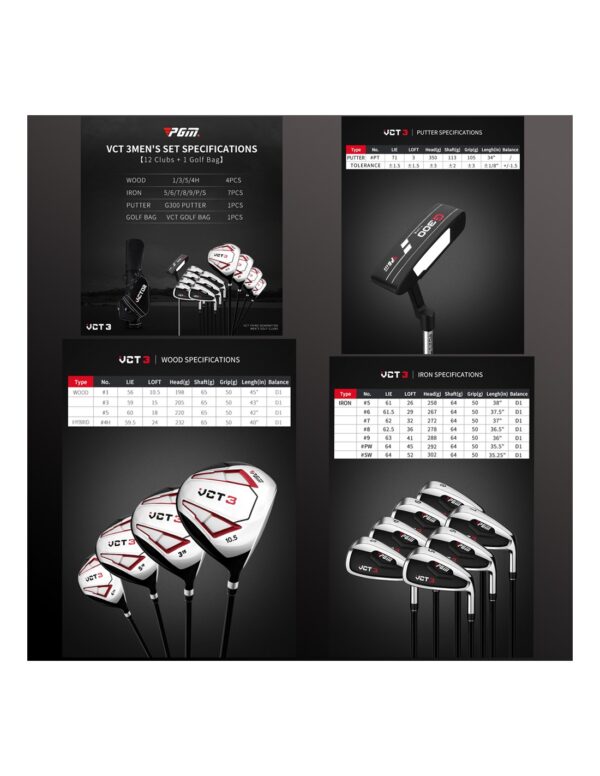 Palos de Golf PGM Hombre Set Completo carbono - Imagen 4